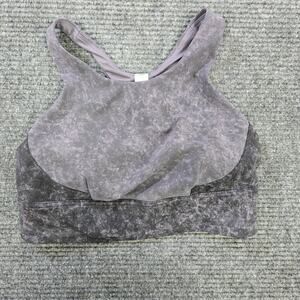 Lululemon Bra Womens 10 Gray Wunder Train Longline Medium